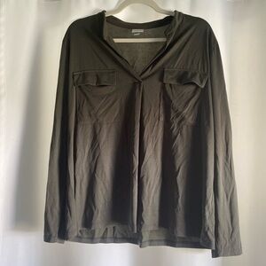 Grey button down blouse